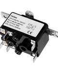 Heavy Duty 24V AC Fan Relay For HVAC Systems With Isolated Switch, Single Pole SPST, Ideal For Blowers, Humidifiers, Goodman Units, And Heat Sequencers, Includes Universal Mount Bracket, black relay with metal bracket