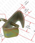 One And A Half Inch Bed Rail Clamp Set Beefed Up Steel For Metal Bed Frames Two Piece Replacement Kit with yellow zinc finish