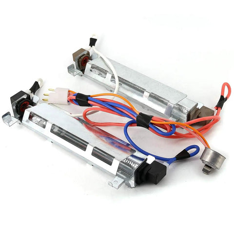 Fridge Defrost Heater And Thermostat Repair Kit For GE Hotpoint Kenmore, Includes Two Defrost Heaters And Thermostat