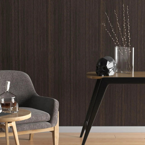 Interior view with Wide 32 Inch By 354 Inch Textured Dark Wood Vinyl Film Peel And Stick For Kitchen Countertops on wall backdrop