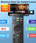 Top Shelf Universal TV Remote Replacement with 6 shortcut keys for instant launch, designed for easy pairing and navigation.