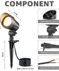 All In One Low Voltage Landscape Lighting Kit With 60W Transformer, Eight 6W Anti Glare Spotlight Heads, 100 Ft Landscape Wire components