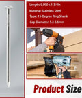 Stainless Steel Ring Shank Siding Nails 1-3/4-Inch X.090-Inch, 15-Degree Collated Wire Coil in nail gun for fencing
