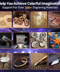 Various engraving projects showcasing RAY5 20W Laser Engraver With 20000mW Output And 32 Bit Controller Beast Performance 130W CNC Laser Cutter