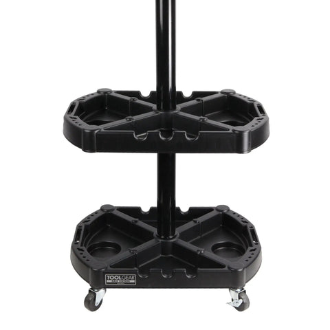 Base Station Modular 3 Tray Rolling Tool Organizer Cart In Black For Cars Trucks And Motorcycles Easy Assembly For Auto Detailers