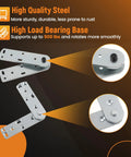 Hidden Bookcase Door Pivot Hinge Kit For Secret Doors With 500 Lb Capacity Heavy Duty Steel Hinges, close-up view
