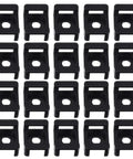 120 Pcs Heavy Duty Nylon Cable Tie Mounts Black Screw Fix Wire Organizers arranged in a grid, showcasing sturdy clips for organizing.