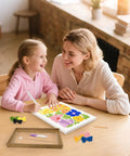 Mother and daughter use Punch Needle Kit With 16 Inch Wood Frame For Beginners Create Handmade Wall Art That Mounts Right Away Ready To Hang