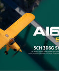 Yellow A160 RC Aircraft Glider With Brushless Motor, 6 Axis Gyro, 5 Channel 3D Stunt Plane For Hobbyists And Pros, aerial view