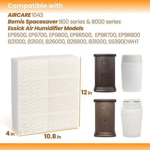 Premium 1043 Heavy Duty Humidifier Filter Replacement beside compatible evaporative humidifier models