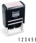 Hella Durable Self Inking Rubber Number Stamp Featuring Adjustable Six Digit Bands With Rich Black Ink for easy numbering tasks.