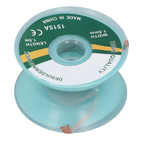 Pro Grade Solder Wick Desoldering Braid 5 Pieces 1.5mm By 1.5m Alloy Copper High Efficiency Solder Remover Tool for PCB Repair Reel