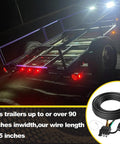 Trailer with 30 Foot 4 Pin 5 Wire Trailer Wiring Harness With PVC Protective Tube 4 Way Flat Trailer Connector lights at night