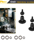 Beefed Up Two Piece Steel Helical Diff Gear Set 12T And 24T For FMS FCX24 FCX18 1/24 And 1/18 RC Cars Upgrade with CNC machining