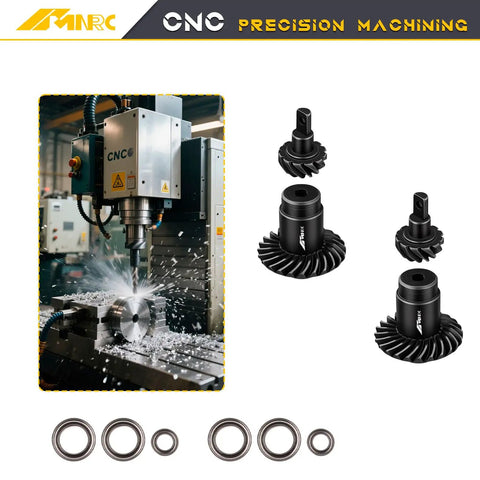 Beefed Up Two Piece Steel Helical Diff Gear Set 12T And 24T For FMS FCX24 FCX18 1/24 And 1/18 RC Cars Upgrade with CNC machining