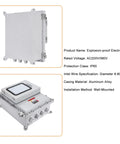Rugged Explosion Proof Electrical Box For Outdoor Use with aluminum alloy construction and clear cover, IP65, wall-mounted.