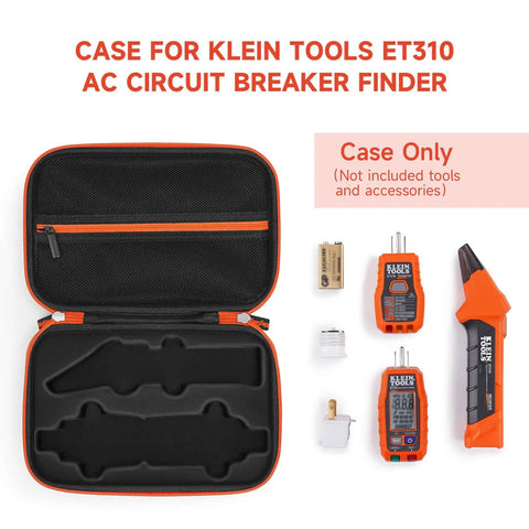 Hard Case Storage Box For ET310 AC Circuit Breaker Finder, 80041 Outlet Repair Kit, And RT250 GFCI Receptacle Tester Accessories