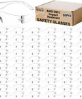50 Pair Clear Safety Glasses ANSI Z87.1 Eye Protection For Men And Women, Built Tough Pro Grade Polycarbonate Lenses
