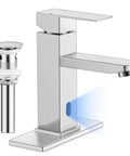 Brushed Nickel Waterfall Stainless Steel Bathroom Faucet With Pop Up Drain And Two Hoses For 1 Hole Or 3 Holes Single Handle Deck Mount