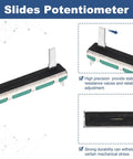 5 Pack Straight Double Linear Slide Potentiometers 8 Pin B100K 75mm Length With 60mm Travel And 15mm Handle Faders
