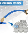 Installation demonstration of 6.0L Oil Cooler Flush Kit with T Port and Aluminum Anodized Adapter for Ford 6.0 Diesel and VT365 VT275.