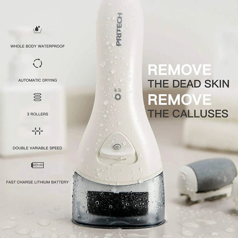Electric Foot Callus Remover Rechargeable Cordless Foot File That Kicks Dry Skin Out The Window And Delivers Fresh Heels With Zero Hassle For Your Effortless Daily Glow Up with waterproof design and multiple rollers.