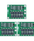 Rock Solid 3S Lithium Battery Protection Board Balancing Charger Module For 18650 Cells, 3 units, compact design, 40A capability.