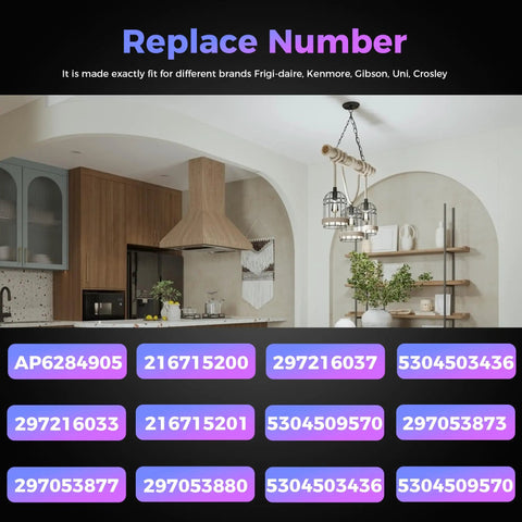 Replace numbers for Direct Fit Refrigerator Temperature Control Thermostat Replacement 5304513033 for Frigidaire Kenmore