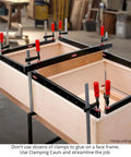 Phenolic Clamping Cauls 24 Inch 2 Pack Cambered Design Delivers Even Pressure For Flat Panel Glue Ups, Boss Level Shop Grade Durability, Built Tough For Precise SnipeFree Woodworking Glue Ups, on clamped face frame