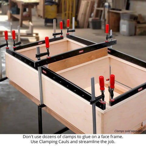 Phenolic Clamping Cauls 24 Inch 2 Pack Cambered Design Delivers Even Pressure For Flat Panel Glue Ups, Boss Level Shop Grade Durability, Built Tough For Precise SnipeFree Woodworking Glue Ups, on clamped face frame