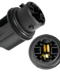 2 Pack Front Turn Signal Bulb Sockets Replaces 224-394-025 For Freightliner Cascadia M2 Columbia Headlight Turn Signal Socket Fits 4157NA 3157NA Bulbs, black plastic and metal