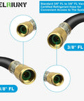GELRIUNY 3/8 in FL vacuum charging hose with brass fittings for HVAC, 5 ft