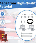 Padlock Fastener Kit For Delta Jobox Cabinets 15 Piece Set with O-rings, clips, nuts, bolts, and storage cabinet image.