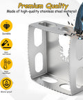 2 Pack Square Slot Cutter For Oscillating Multi Tool, Quick Clean Drywall Outlet Box Openings For Single Gang Boxes, Pro Grade, Compatible With 20V Dewalt And 18V Milwaukee, Heavy Duty Hardened Steel Construction For Precise Sheetrock Cut In, stainless steel cutter