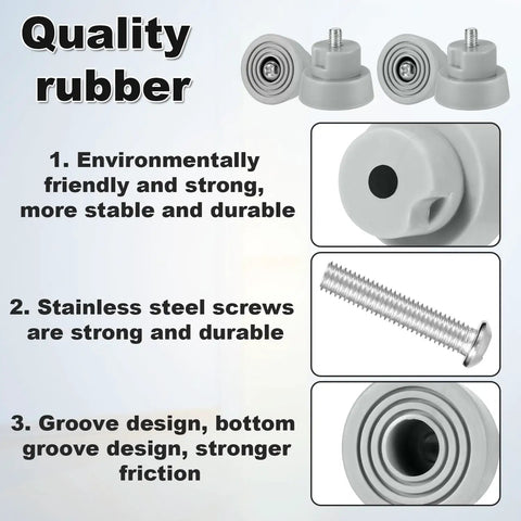 Image of 4 Pack Rubber Door Stopper Tips With Screws End Caps For Kick Down And Drop Down Doors, featuring rubber tips and stainless screws.
