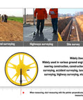 Keenso Digital Measuring Wheel 9999.9M Telescopic Design showing yellow measuring wheel used for land and highway surveying.