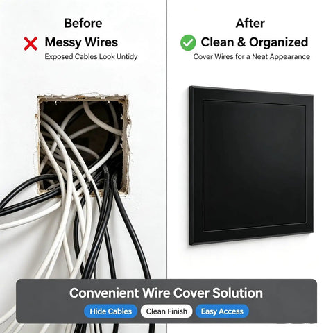 Tough As Nails Aluminum Access Panel For Drywall hides messy electrical wiring and conceals clutter with a heavy duty galvanized steel frame.