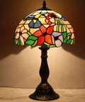 Stained Glass Tiffany Style Hummingbird Table Lamp 12 Inch Shade And 18 Inch Tall Bedside Desk Reading Light Antique Green Bronze Base UL