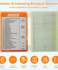 30 Pack Microscope Slides With Specimens, Glass Prepared Slides Set For Lab, Class, And Home Microscope Fun, Ultra Clear Glass With Rounded Edges For Safe Handling, Great For Teaching, Demos, And Research Projects. 30-slide storage case