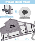 Backyard Chicken Coop On Wheels With Run Kit Large Wooden Hen House shown with metal casters for easy moving