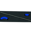 Pro Grade Multi V Belt Pulley Alignment Tool featuring adjustable steel rod and magnets on a black foam background.
