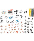 No Sweat Electronics Tinkerer Kit 1400 Piece Beginner Starter Pack with various resistors, capacitors, diodes, and transistors.