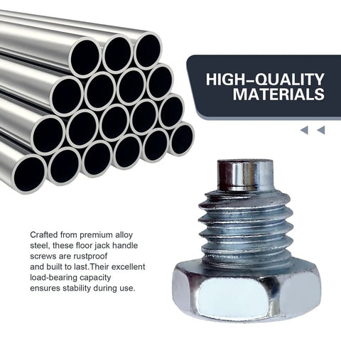 Heavy Duty Car Floor Jack Handle Bolts Rock Solid Hydraulic Pressure Rod fixing screws, premium alloy steel, rustproof design.