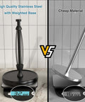 Comparison of One Hand Tear Paper Towel Holder For Countertop Black Stainless Steel With Weighted Base versus cheaper version.