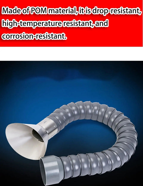 Articulated Fume Extractor Arm That Bends Wherever You Need It Sucks Up Welding Smoke Like A Champ Shop Grade Flexible Hose For Soldering Lab Work Or Garage Heavy Duty Air Filtration 1 Meter, POM material flexible duct.