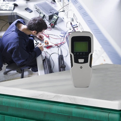 Professional Five In One Wall Scanner And Advanced Deep Sensing Stud Finder With Clear LCD Monitor Locates Wood Beams Metal Pipes And Live Wires To Pinpoint Edges And Save Your Nails On Drywall