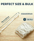 Ultimate Balloon Arch Kit With 10 Clear Spring Clips And 50 Transparent Long Bands For Quick Garlands showing band size and quantity.