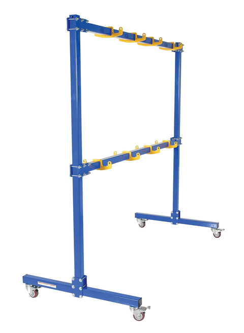 Built Like A Tank Double Sling Rack Hook For Industrial Storage With Bright Yellow Finish Super Slick Two Sided Design Fits Existing Rails Perfectly For Stress Free Hanging