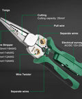Premium Quality 8 In 1 Electrician Wire Stripper With Digital Voltage Tester For Auto Wiring Home Upgrade Cable Crimping Cutting tool features.