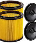 Two Pack Standard Cartridge Filter Replacement For Wet Dry Vacuums 5 to 16 Gallon Compatible with VBV1210 and HART Shop Vac Vacs